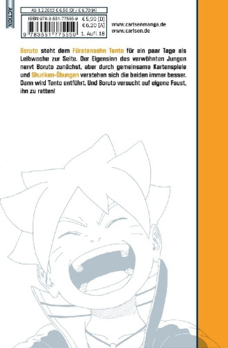 Buchcover und Innenansicht für das Buch: Boruto: Naruto next Generations