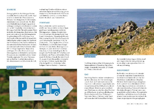 Buchcover und Innenansicht für das Buch: Portugal mit dem Wohnmobil