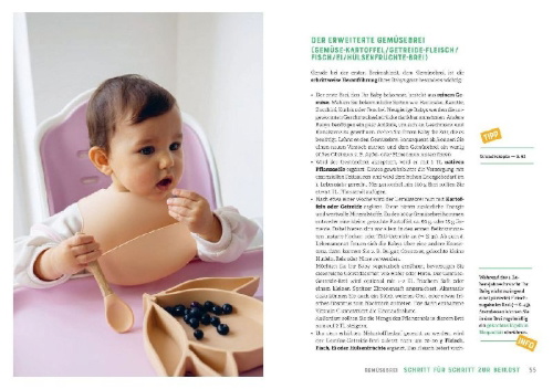 Buchcover und Innenansicht für das Buch: Das große Buch von Babybrei & Beikost