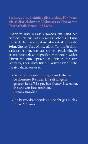 Buchcover und Innenansicht für das Buch: Für immer seh ich dich wieder