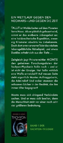 Buchcover und Innenansicht für das Buch: Tachyon