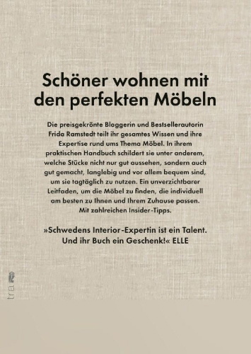 Buchcover und Innenansicht für das Buch: Handbok i möblering