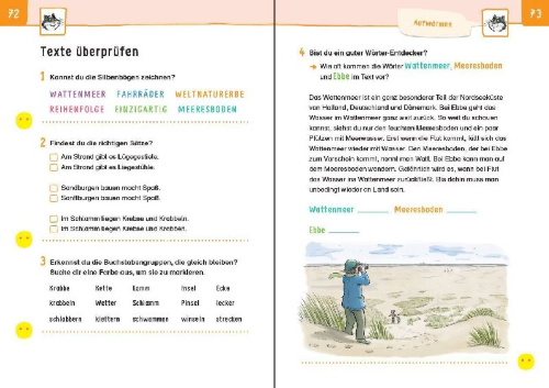 Buchcover und Innenansicht für das Buch: Übungsheft - Lesen 3. Klasse