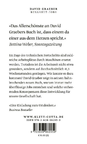 Buchcover und Innenansicht für das Buch: Bullshit Jobs