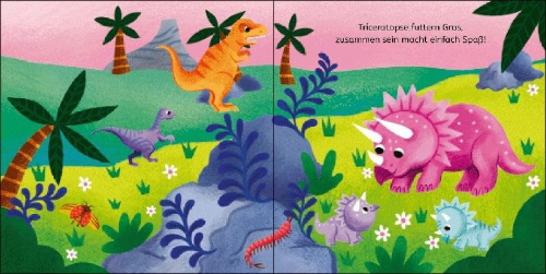 Buchcover und Innenansicht für das Buch: Animal Magic: Meet the Dinosaurs