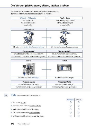 Buchcover und Innenansicht für das Buch: Lern- und Übungsgrammatik Deutsch als Fremdsprache