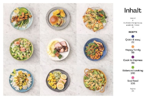 Buchcover und Innenansicht für das Buch: HelloFresh. Das Kochbuch