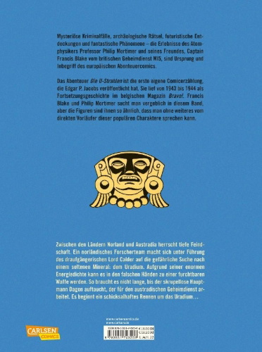 Buchcover und Innenansicht für das Buch: Blake und Mortimer Bibliothek 0: Die U-Strahlen