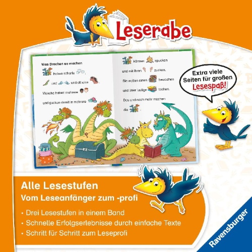 Buchcover und Innenansicht für das Buch: Leserabe Sonderausgaben - Ritter- und Drachengeschichten zum Lesenlernen