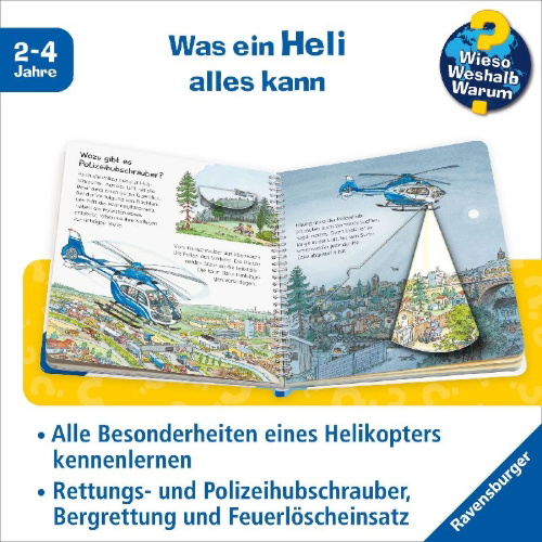 Buchcover und Innenansicht für das Buch: Wieso? Weshalb? Warum? junior, Band 26: Der Hubschrauber