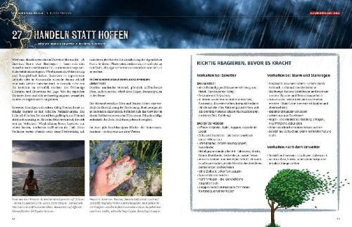 Buchcover und Innenansicht für das Buch: 100 Survival-Skills