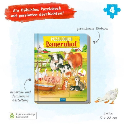 Buchcover und Innenansicht für das Buch: Trötsch Puzzlebuch Bauernhof
