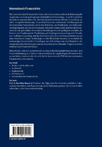 Buchcover und Innenansicht für das Buch: Internationale Finanzmärkte