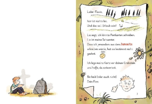 Buchcover und Innenansicht für das Buch: Viele Grüße aus der Hölle!
