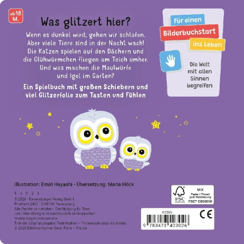 Buchcover und Innenansicht für das Buch: Promenade sous les étoiles