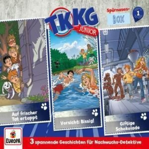 Buchcover und Innenansicht für das Buch: TKKG Junior 3er Box 01 Folgen 1-3 (3 Audio-CD's)