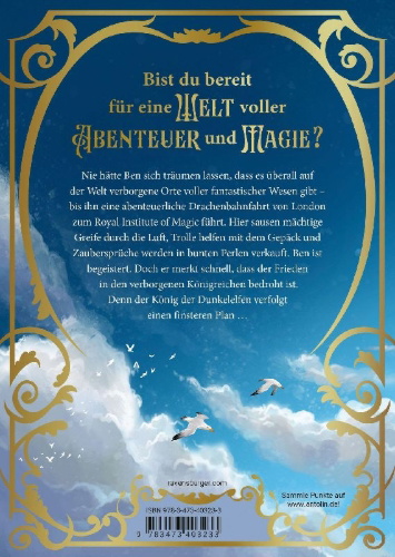 Buchcover und Innenansicht für das Buch: Royal Institute of Magic 1: Elizabeth's Legacy