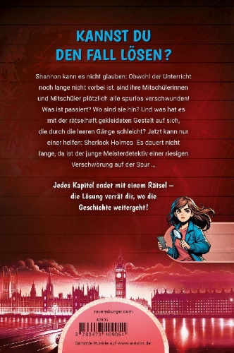 Buchcover und Innenansicht für das Buch: Sherlock & You, Band 2 - Das Rätsel um die verlassene Schule