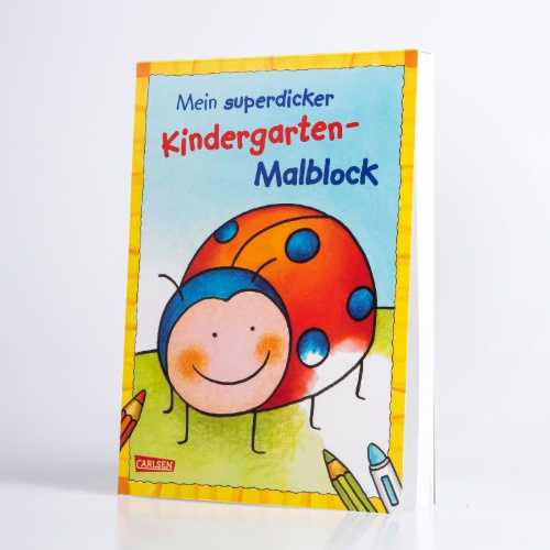 Buchcover und Innenansicht für das Buch: Mein superdicker Kindergarten-Malblock