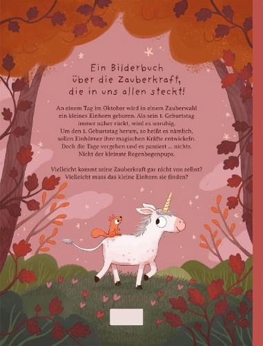 Buchcover und Innenansicht für das Buch: Ein Einhorn namens Oktober