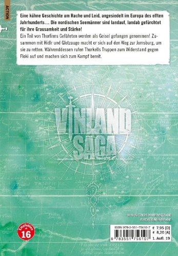 Buchcover und Innenansicht für das Buch: Vinland Saga