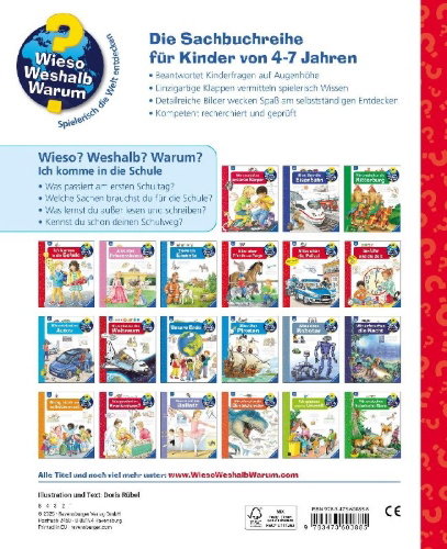 Buchcover und Innenansicht für das Buch: Wieso? Weshalb? Warum? Band 14 - Ich komme in die Schule