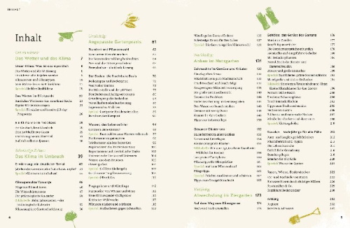Buchcover und Innenansicht für das Buch: So wird der Garten fit fürs Klima