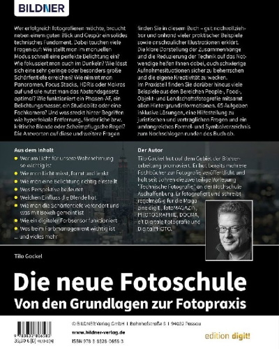 Buchcover und Innenansicht für das Buch: Die neue Fotoschule - Von den Grundlagen zur Fotopraxis