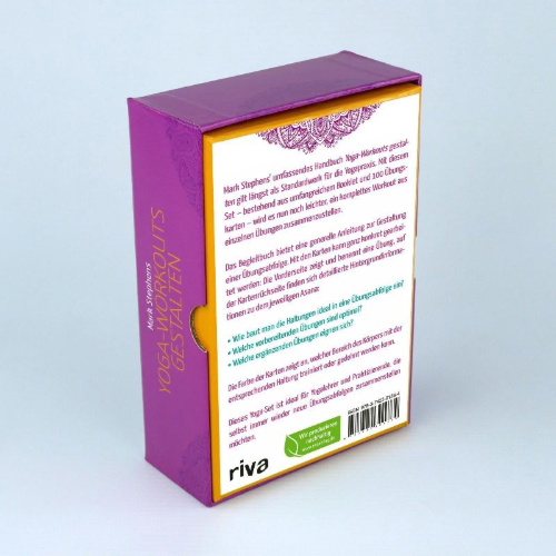 Buchcover und Innenansicht für das Buch: The Mark Stephens Yoga Sequencing Deck