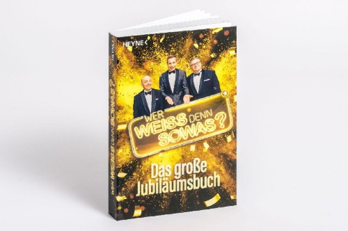 Buchcover und Innenansicht für das Buch: "Wer weiß denn sowas?" - Das große Jubiläumsbuch