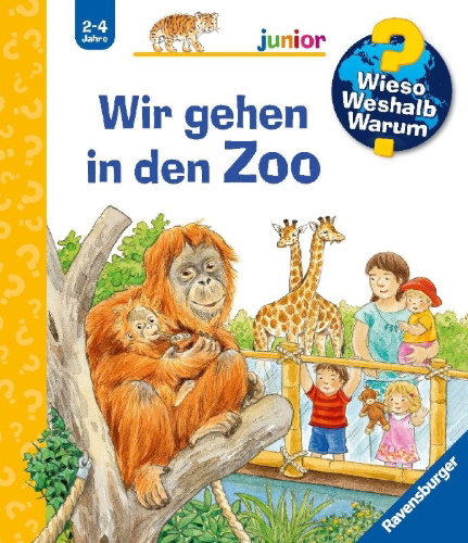 Buchcover und Innenansicht für das Buch: Wieso? Weshalb? Warum? junior, Band 30: Wir gehen in den Zoo