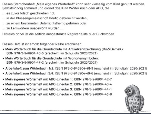 Buchcover und Innenansicht für das Buch: Mein eigenes Wörterheft - Lineatur 2 mit seitlichem ABC-Register