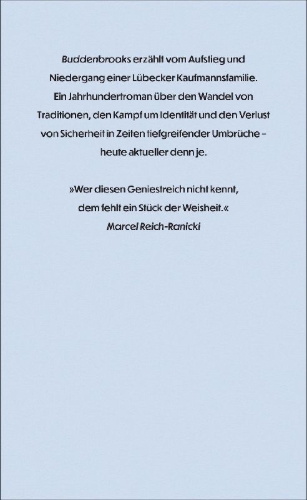 Buchcover und Innenansicht für das Buch: Buddenbrooks