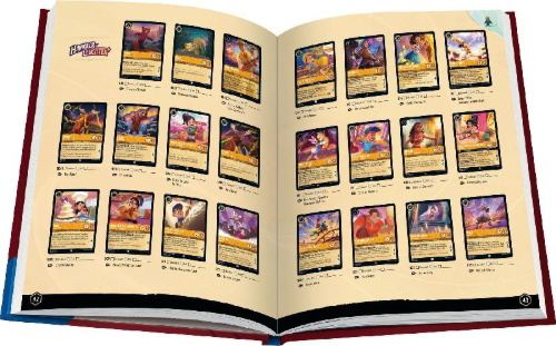 Buchcover und Innenansicht für das Buch: Disney Lorcana Trading Card Game - Der offizielle Collector's Guide: Sets 5-8 - Buch zum Spiel