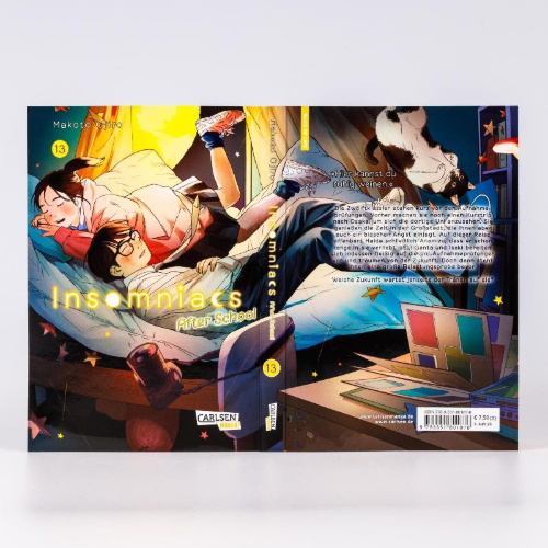 Buchcover und Innenansicht für das Buch: Kimi wa Houkago Insomnia