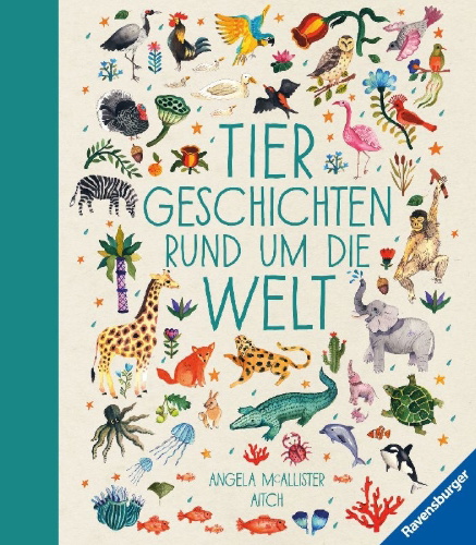 Buchcover und Innenansicht für das Buch: A World full of Animal Stories