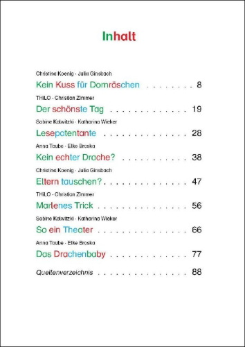 Buchcover und Innenansicht für das Buch: Die schönsten Silbengeschichten für Mädchen zum ersten Selberlesen