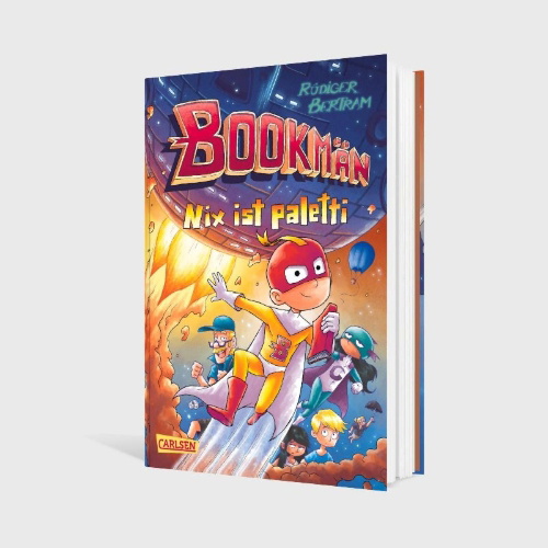 Buchcover und Innenansicht für das Buch: Bookmän: Nix ist paletti