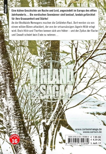 Buchcover und Innenansicht für das Buch: Vinland Saga