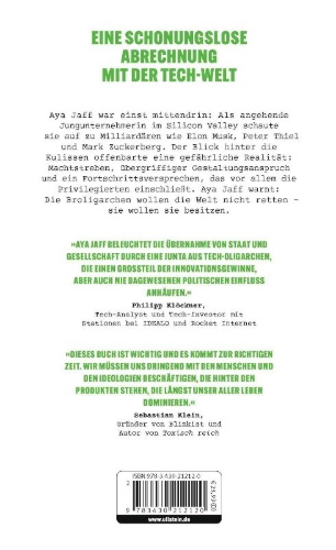 Buchcover und Innenansicht für das Buch: Broligarchie