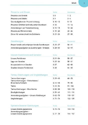 Buchcover und Innenansicht für das Buch: Mathe üben bis es sitzt 7./8. Klasse