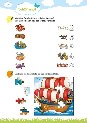 Buchcover und Innenansicht für das Buch: Klett Mein großes buntes Vorschul-Buch
