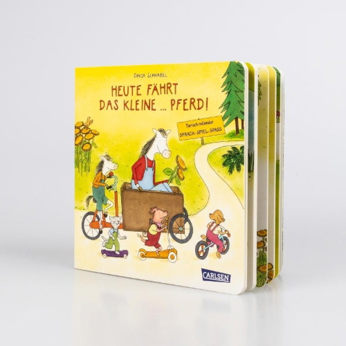 Buchcover und Innenansicht für das Buch: Heute fährt das kleine ... Pferd!