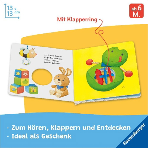 Buchcover und Innenansicht für das Buch: ministeps: Mein erstes Klapperbuch