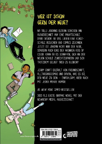 Buchcover und Innenansicht für das Buch: New Kid
