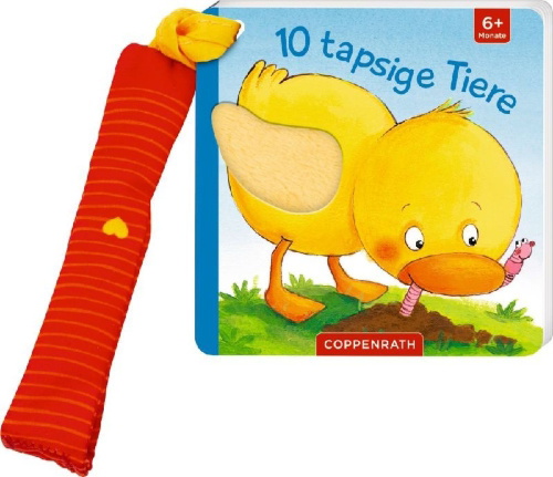 Buchcover und Innenansicht für das Buch: Mein erstes Fühl-Buch für den Buggy: 10 tapsige Tiere