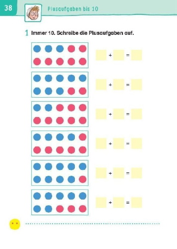 Buchcover und Innenansicht für das Buch: Übungsheft Mathematik - 1. Klasse