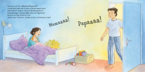 Buchcover und Innenansicht für das Buch: LESEMAUS 212: Mila hat keine Angst im Dunkeln