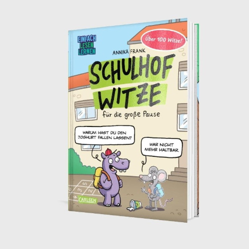 Buchcover und Innenansicht für das Buch: Schulhof-Witze für die große Pause