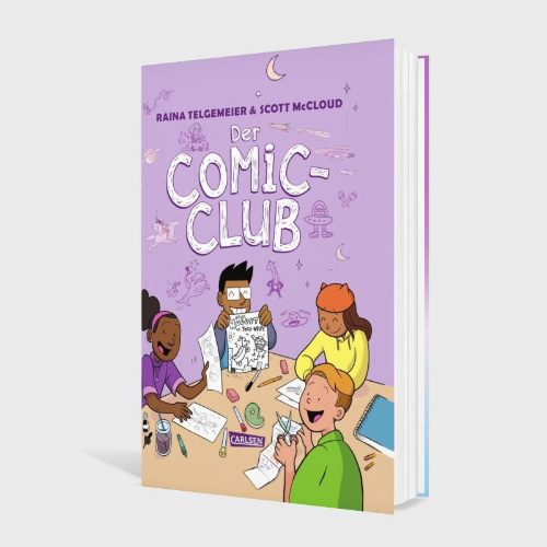Buchcover und Innenansicht für das Buch: The Cartoonists Club